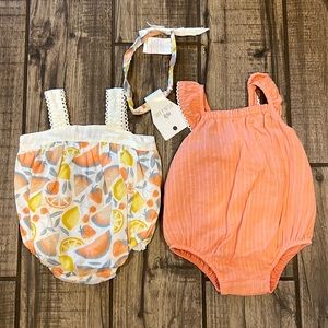 Adorable baby bubbles with hair bow